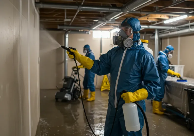 Basement Sanitization and Antimicrobial Treatment process in Alachua, FL