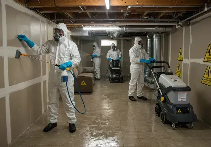 Basement Moisture Removal and Structural Drying process in Alachua, FL